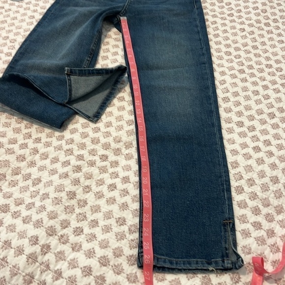 NWT Massimo Dutti High Rise Ankle Cropped Split Hem Medium Wash Jeans Size 2 - Picture 10 of 12